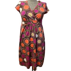 Boden Women's Dress Brown Magenta  Orange Size 8